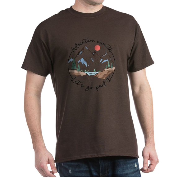 CafePress - Adventure Awaits Let'S Go Find It T Shirt - Men's Classic Graphic Cotton T-Shirt