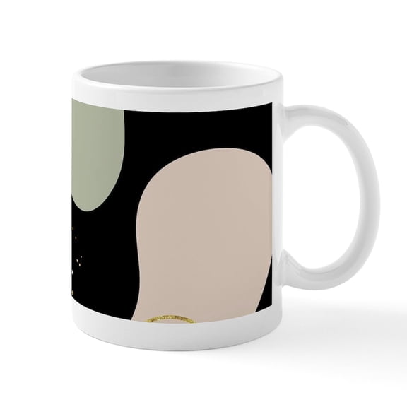 CafePress - Aesthetic Boho Geometric Abstract Shapes Pattern Mugs - 11 oz Ceramic Mug - Novelty Coffee Tea Cup