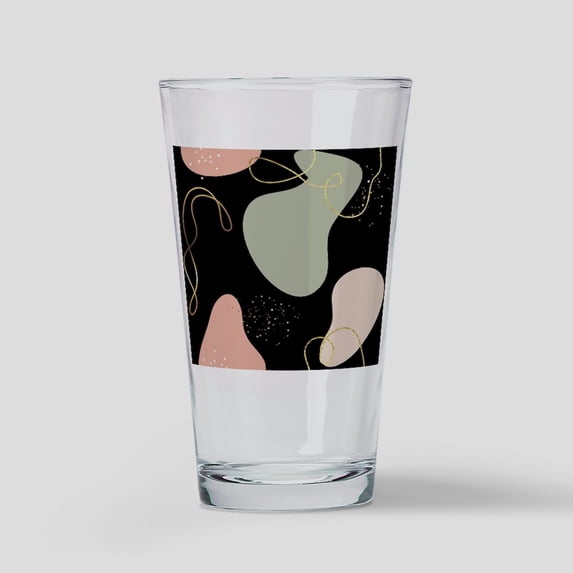 CafePress - Aesthetic Boho Geometric Abstract Shapes Pattern - Pint Glass, Drinking Glass, 16 oz. CafePress