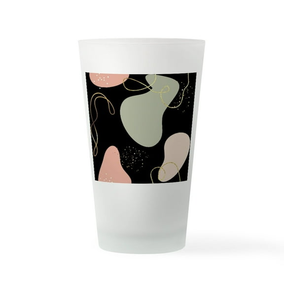 CafePress - Aesthetic Boho Geometric Abstract Shapes Pattern - Pint Glass, Drinking Glass, 16 oz. CafePress