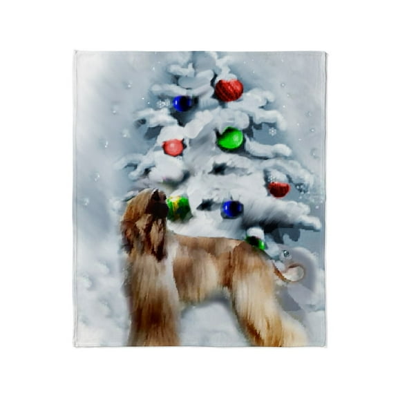CafePress - Afghan Hound Christmas Throw Blanket - Soft Fleece Throw Blanket, 50"x60" for All Ages