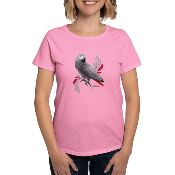CafePress - African Grey Parrot T Shirt - Women's Traditional Fit Dark T-Shirt