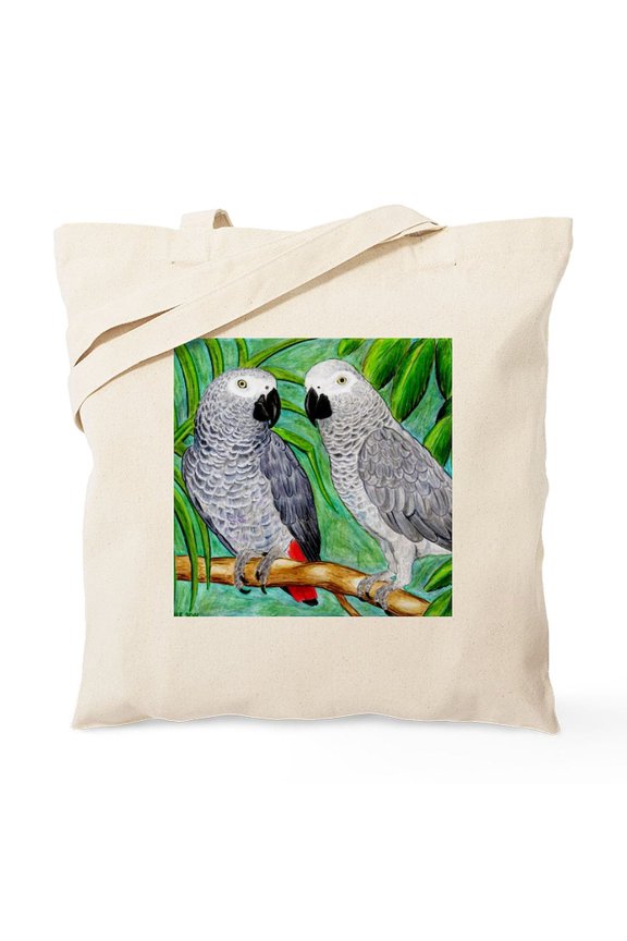 - African Greys Tote Bag - Unisex Canvas Tote Bag, Beige, 1-Piece