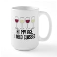 thumbnail image 1 of CafePress - Age My Age I Need Glasses - 15 oz Ceramic Large White Novelty Mug, 1 of 6