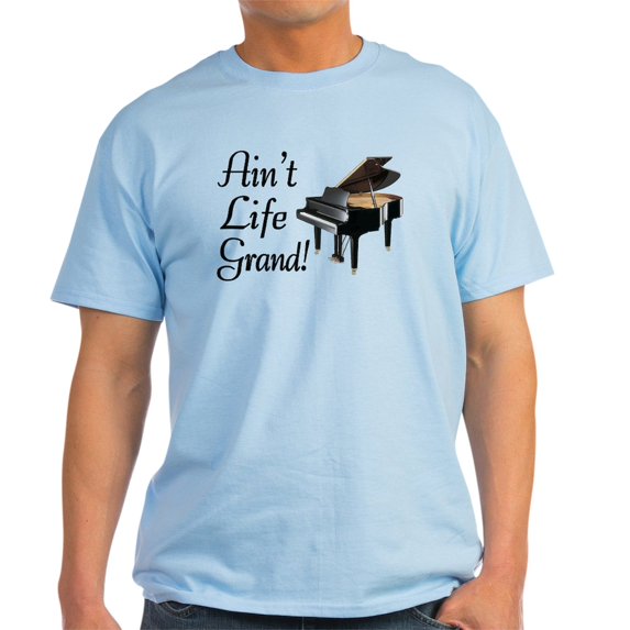 CafePress - Ain't Life Grand Piano Light T Shirt - Men's Classic Graphic T-Shirt