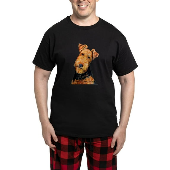 CafePress - Airedale Terrier Pajamas - Men's Dark Loose Fit Cotton Pajama Set