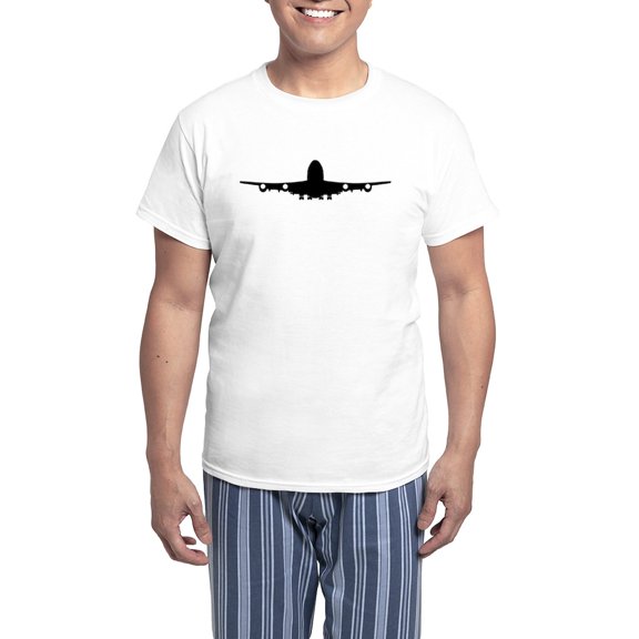 CafePress - Airplane Aviation Men's Light Pajamas - Men's Light Loose Fit Cotton Pajama Set
