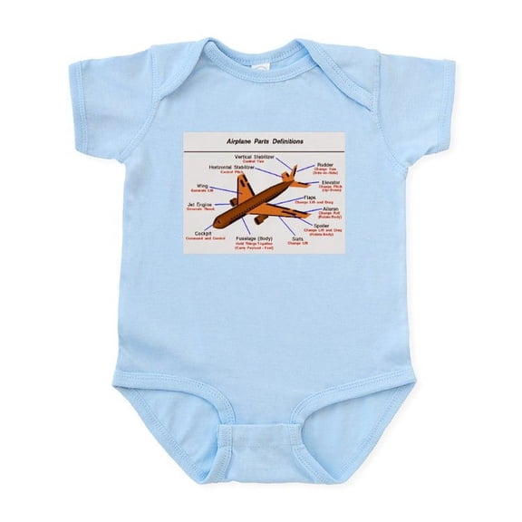 CafePress - Airplane Parts Infant Creeper - Baby Light Bodysuit, Size Newborn - 24 Months