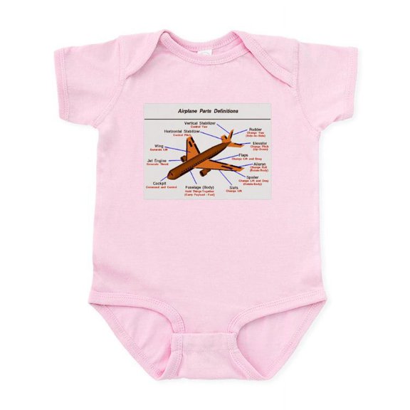 CafePress - Airplane Parts Infant Creeper - Baby Light Bodysuit, Size Newborn - 24 Months