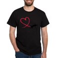 thumbnail image 1 of CafePress - Airplane Red Heart Dark T Shirt - Men's Classic Graphic Cotton T-Shirt, 1 of 4
