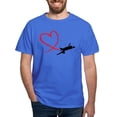 thumbnail image 1 of CafePress - Airplane Red Heart Dark T Shirt - Men's Classic Graphic Cotton T-Shirt, 1 of 4