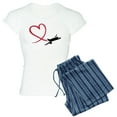 thumbnail image 1 of CafePress - Airplane Red Heart - Women's Light Pajamas, 1 of 4