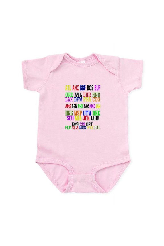 - Airport Code Infant Bodysuit - Baby Light Bodysuit, Size Newborn - 24 Months