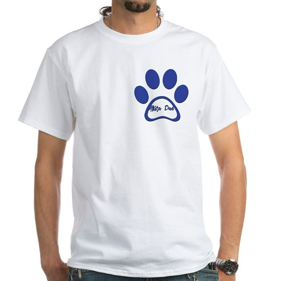 CafePress - Akita Dad T Shirt - Men's White Classic Cotton T-Shirts
