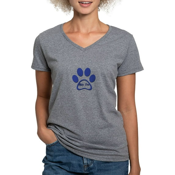 CafePress - Akita Dad T Shirt - Women's V-Neck Dark T-Shirt
