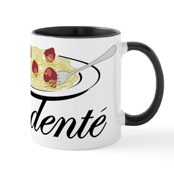 CafePress - Al Dente Mug - 11 oz Ceramic Mug - Novelty Coffee Tea Cup