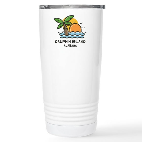 CafePress - Alabama Dauphin Island Mugs - Insulated Stainless Steel Travel Tumbler 20 oz.