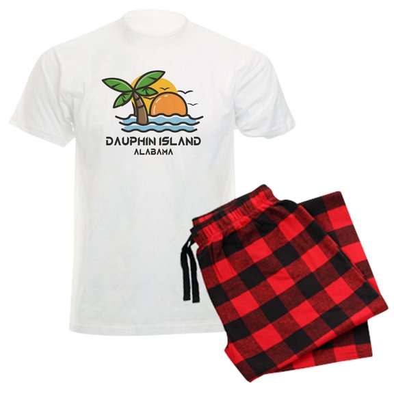 CafePress - Alabama Dauphin Island Pajamas - Men's Light Loose Fit Cotton Pajama Set