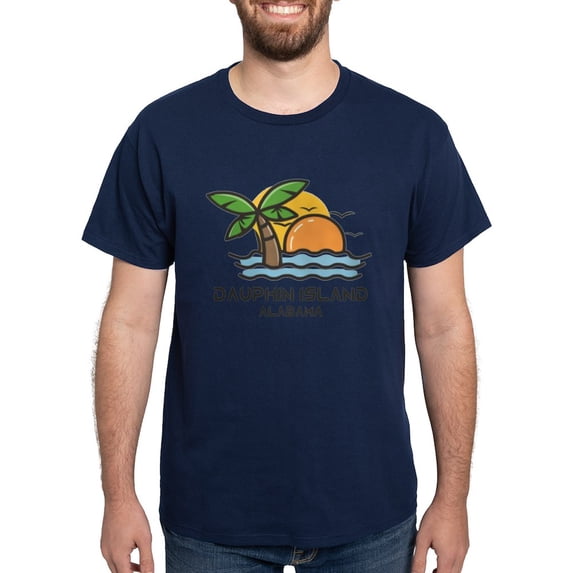 CafePress - Alabama Dauphin Island T Shirt - Men's Classic Graphic Cotton T-Shirt