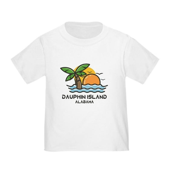 CafePress - Alabama Dauphin Island T Shirt - Cute Toddler T-Shirt, 100% Cotton