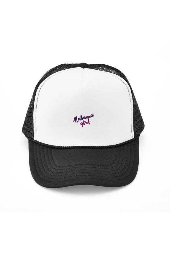 - Alabama Girl - Adjustable Unisex Printed Trucker Hat with Mesh Back