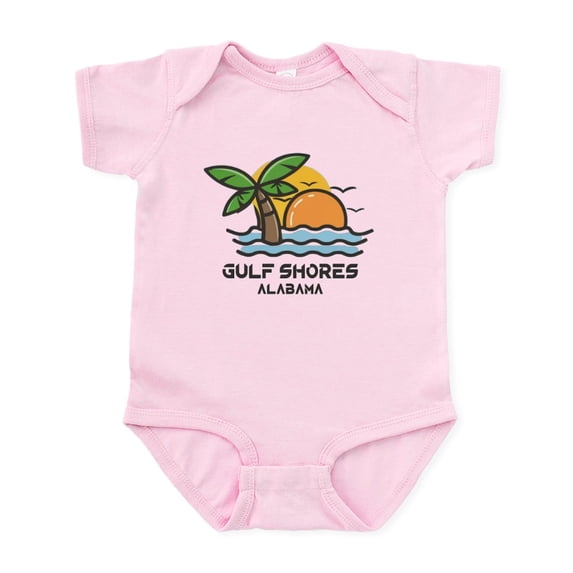 CafePress - Alabama Gulf Shores Body Suit - Baby Light Bodysuit, Size Newborn - 24 Months