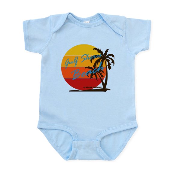 CafePress - Alabama Gulf Shores Body Suit - Baby Light Bodysuit, Size Newborn - 24 Months