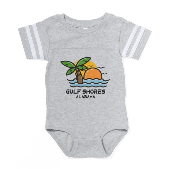 CafePress - Alabama Gulf Shores - Cute Infant Baby Football Bodysuit