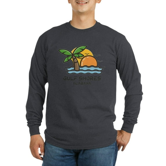 CafePress - Alabama Gulf Shores Long Sleeve T Shirt - Long Sleeve Dark T-Shirt
