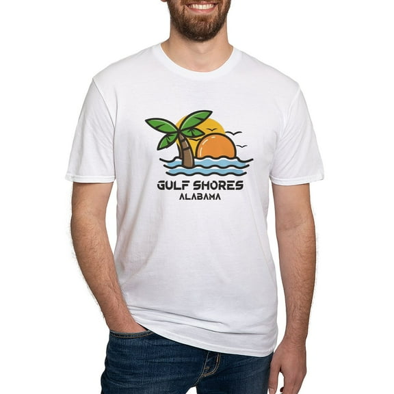 CafePress - Alabama Gulf Shores T Shirt - Fitted T-Shirt, Vintage Fit Soft Cotton Tee