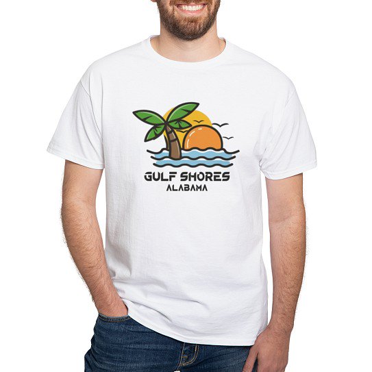 CafePress - Alabama Gulf Shores T Shirt - Men's Classic Cotton T-Shirts