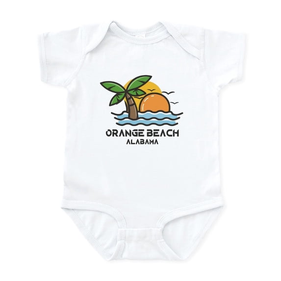 CafePress - Alabama Orange Beach Body Suit - Baby Light Bodysuit, Size Newborn - 24 Months