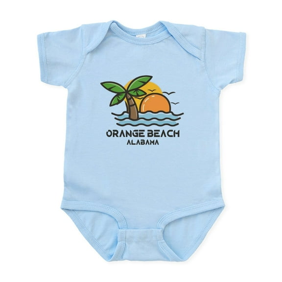 CafePress - Alabama Orange Beach Body Suit - Baby Light Bodysuit, Size Newborn - 24 Months