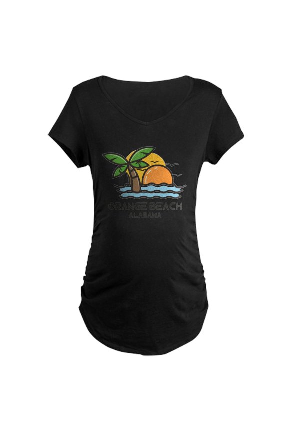 - Alabama Orange Beach Maternity T Shirt - Maternity Dark T-Shirt