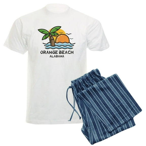 CafePress - Alabama Orange Beach Pajamas - Men's Light Loose Fit Cotton Pajama Set