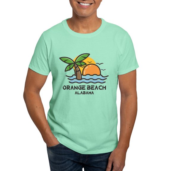 CafePress - Alabama Orange Beach T Shirt - Men's Classic Graphic Cotton T-Shirt