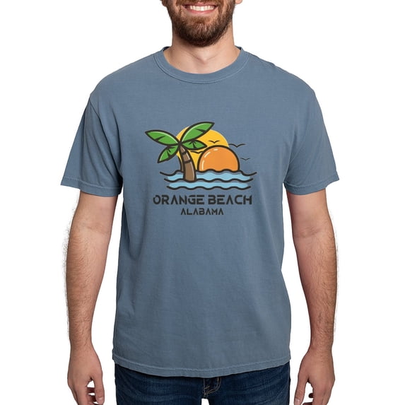 CafePress - Alabama Orange Beach T Shirt - Mens Comfort Colors Shirt