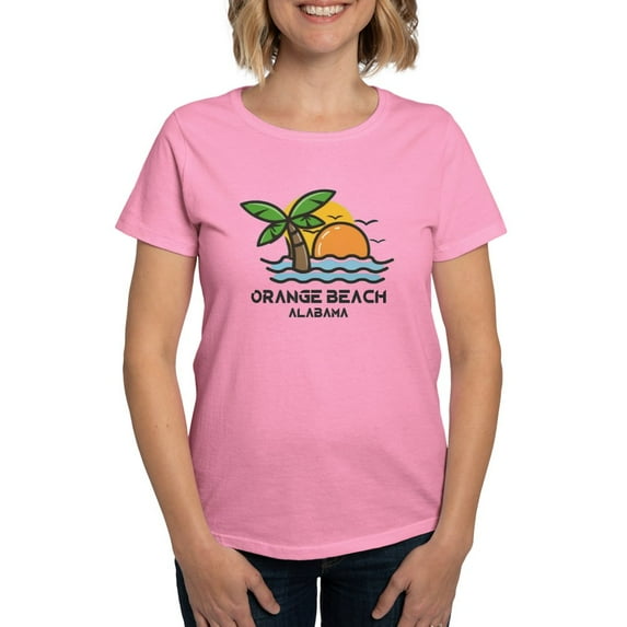 CafePress - Alabama Orange Beach T Shirt - Women's Traditional Fit Dark T-Shirt