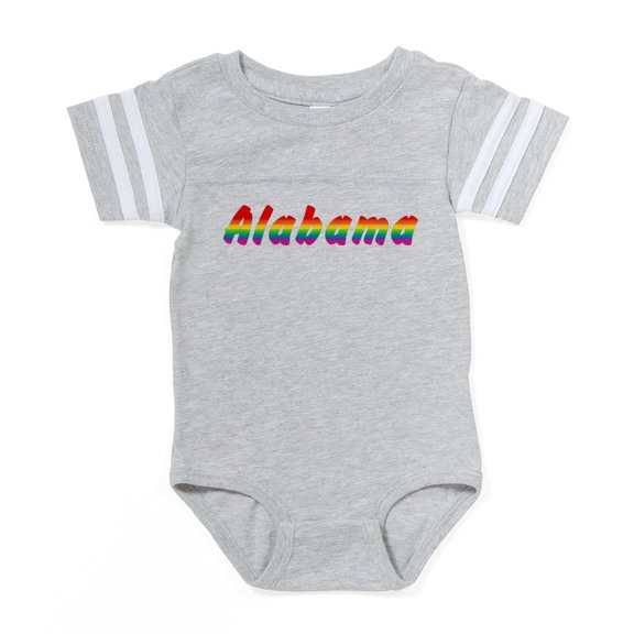 CafePress - Alabama Rbw Txt - Cute Infant Baby Football Bodysuit
