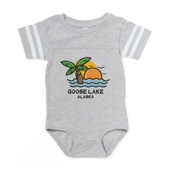 CafePress - Alaska Goose Lake - Cute Infant Baby Football Bodysuit