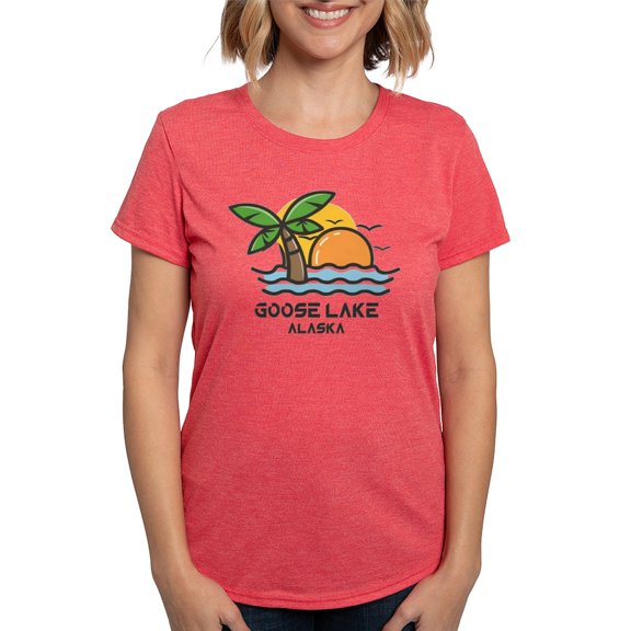 CafePress - Alaska Goose Lake T Shirt - Womens Tri-blend T-Shirt