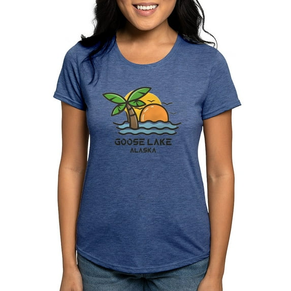 CafePress - Alaska Goose Lake T Shirt - Womens Tri-blend T-Shirt