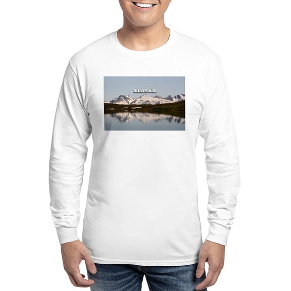 CafePress - Alaska: Lake Reflections Of Mo Long Sleeve T Shirt - Unisex Cotton Long Sleeve T-Shirt