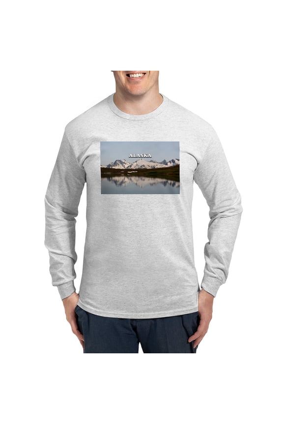 - Alaska: Lake Reflections Of Mo Long Sleeve T Shirt - Unisex Cotton Long Sleeve T-Shirt
