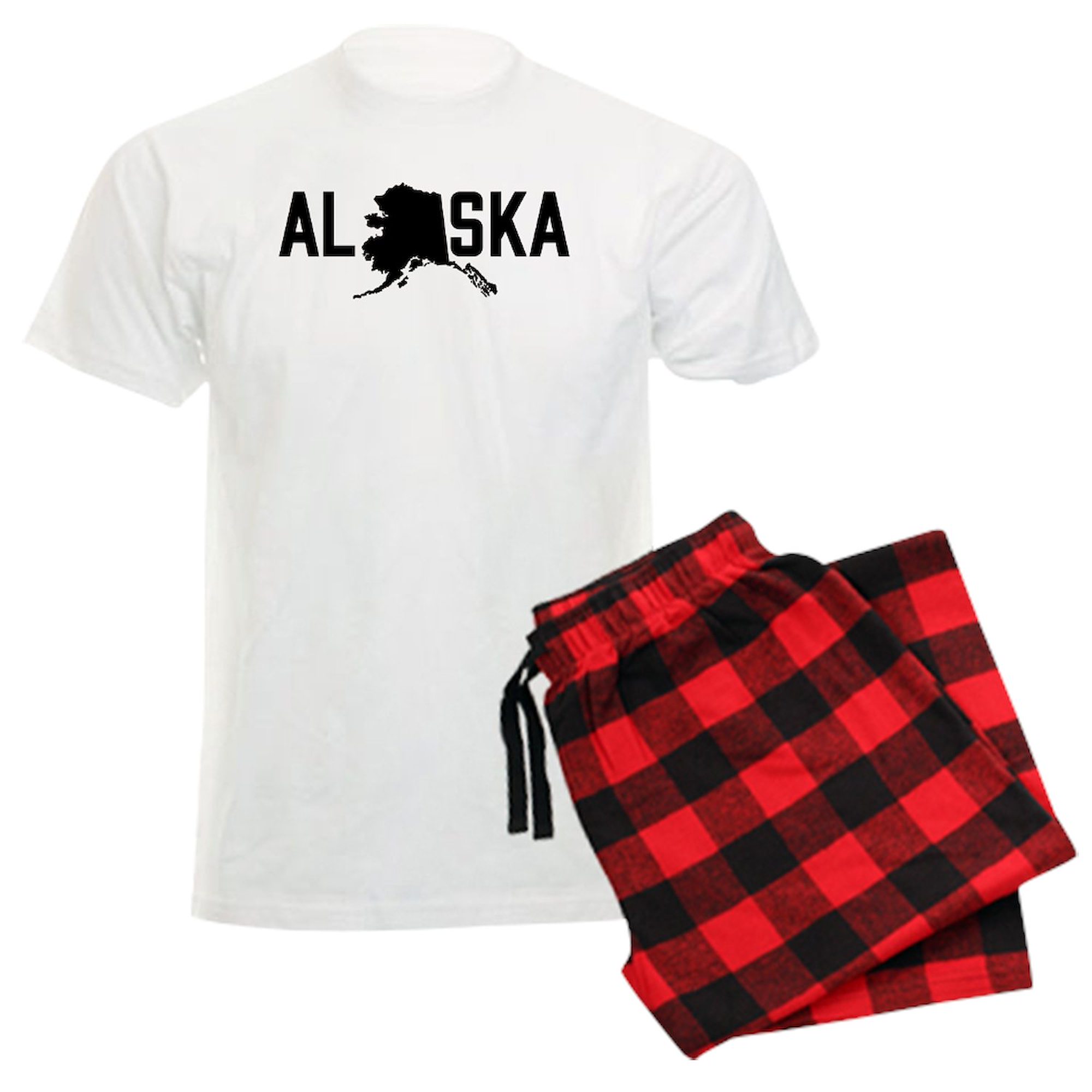 CafePress - Alaska Men's Light Pajamas - Men's Light Loose Fit Cotton ...