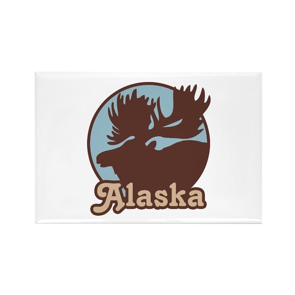 CafePress - Alaska Moose - Rectangle Magnet, 2"x3" Refrigerator Magnet
