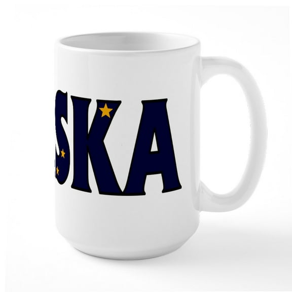 CafePress - Alaska Mugs - 15 oz Ceramic Large White Novelty Mug
