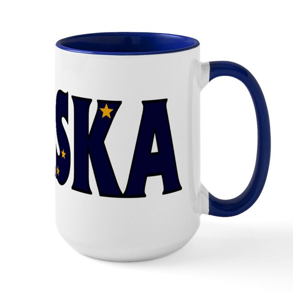CafePress - Alaska Mugs - 15 oz Ceramic Large White Novelty Mug