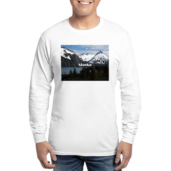 CafePress - Alaska: Portage Lake And Mount Long Sleeve T Shirt - Unisex Cotton Long Sleeve T-Shirt