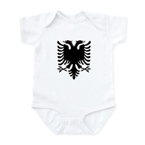 CafePress - Albanian Eagle Infant Bodysuit - Baby Light Bodysuit, Size Newborn - 24 Months